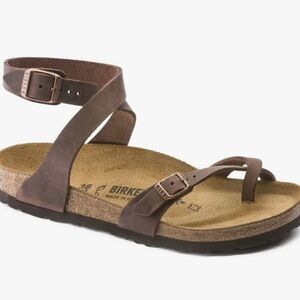 Birkenstock Women's Yara Sandals with Ankle Strap in Habana color